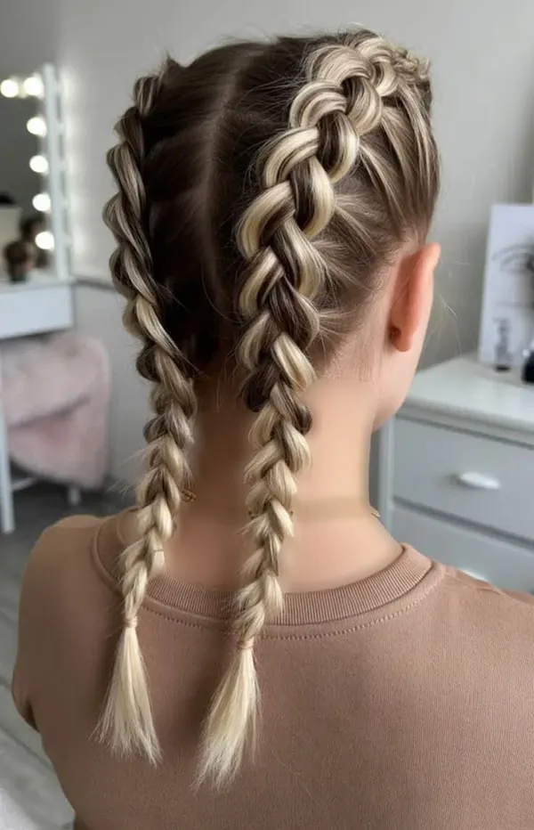 Simple and beautiful hair braid 25