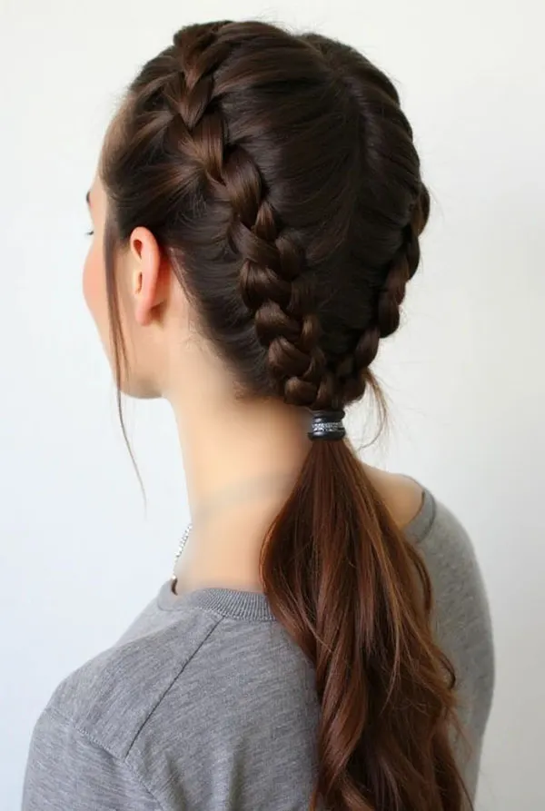 Simple and beautiful hair braid 26