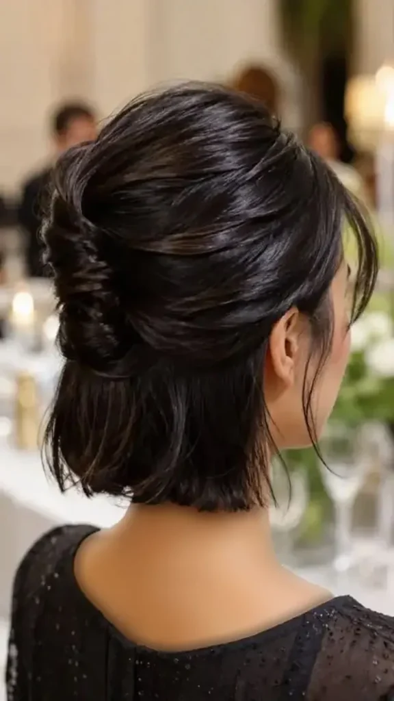 Simple updo for short hair 11