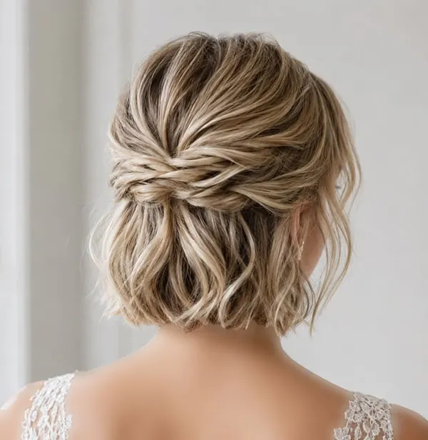 Simple updo for short hair 14