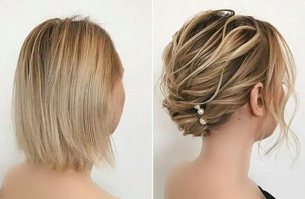 Simple updo for short hair 15
