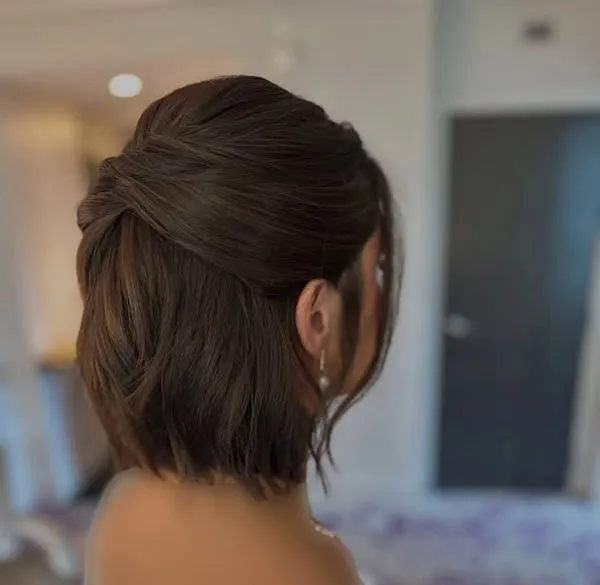 Simple updo for short hair 19