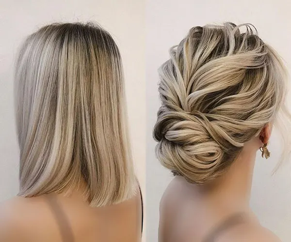 Simple updo for short hair 24