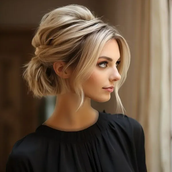 Simple updo for short hair 25