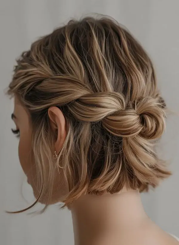 Simple updo for short hair 28