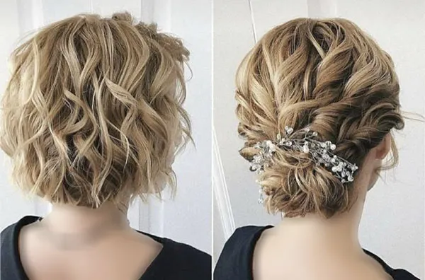Simple updo for short hair 30