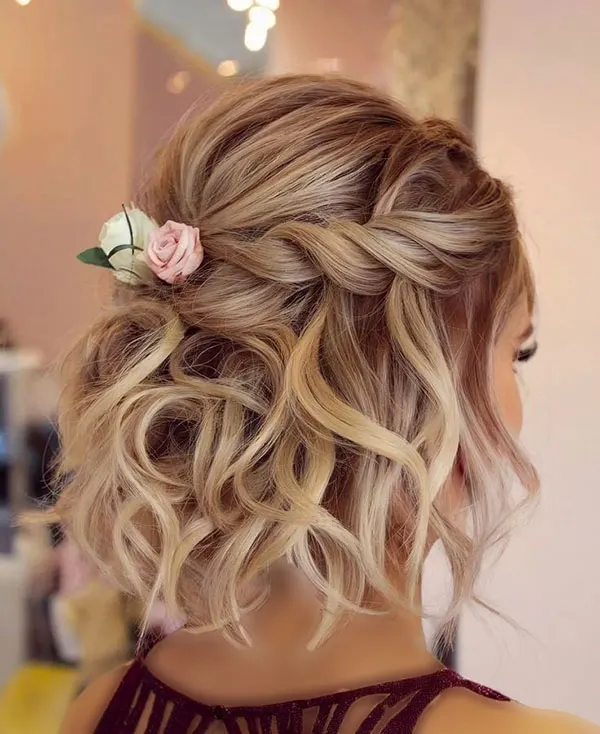 Simple updo for short hair 4