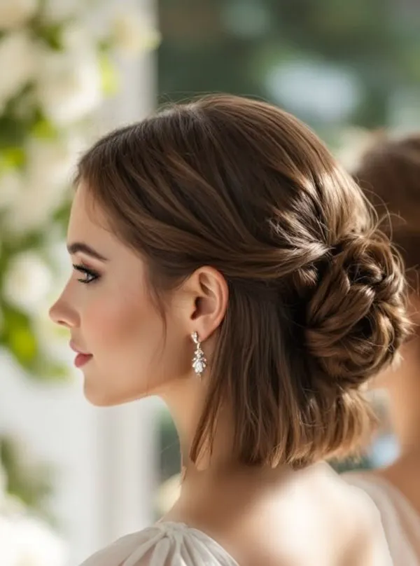 Simple updo for short hair 5