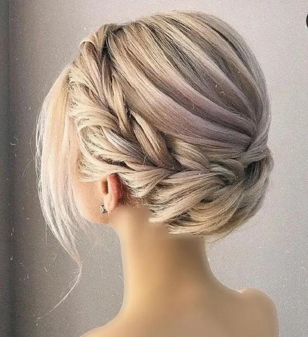 Simple updo for short hair 9