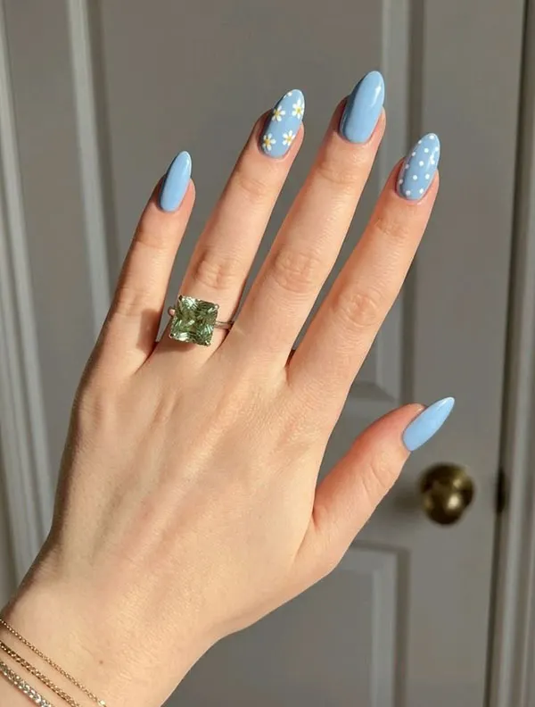 Sky blue nail polish 10