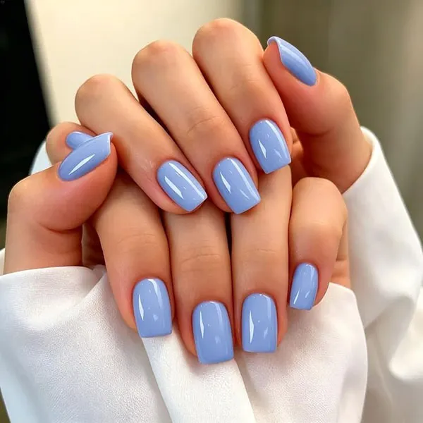Sky blue nail polish 11