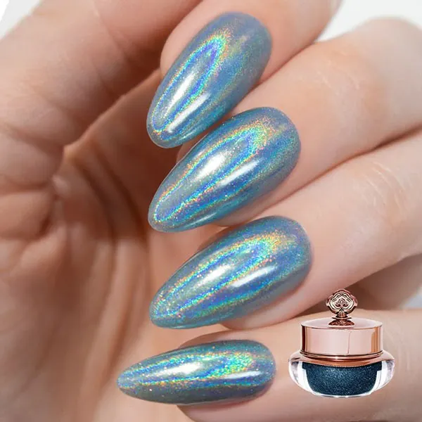 Sky blue nail polish 15