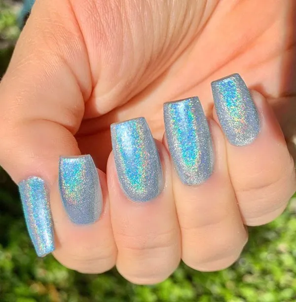 Sky blue nail polish 16