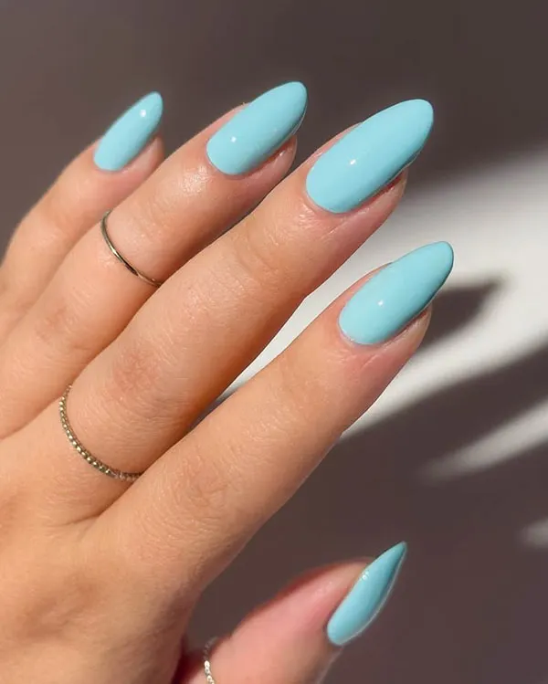 Sky blue nail polish 17