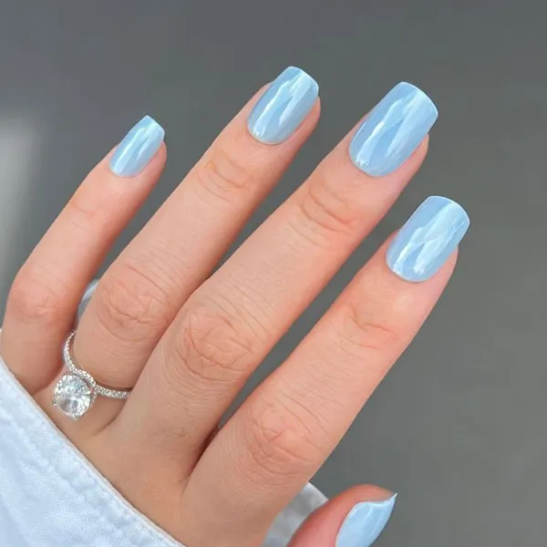 Sky blue nail polish 18