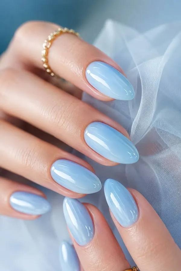 Sky blue nail polish 3