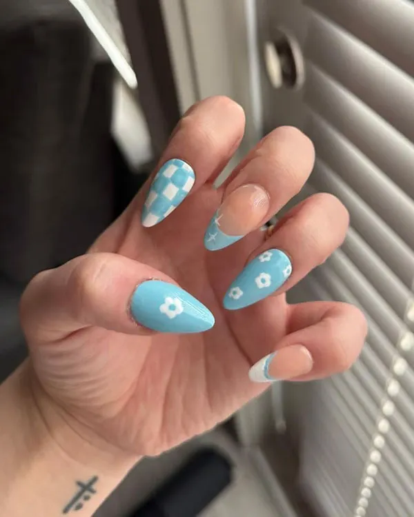 Sky blue nail polish 6