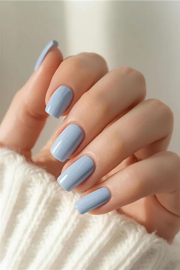 Sky blue nail polish 9