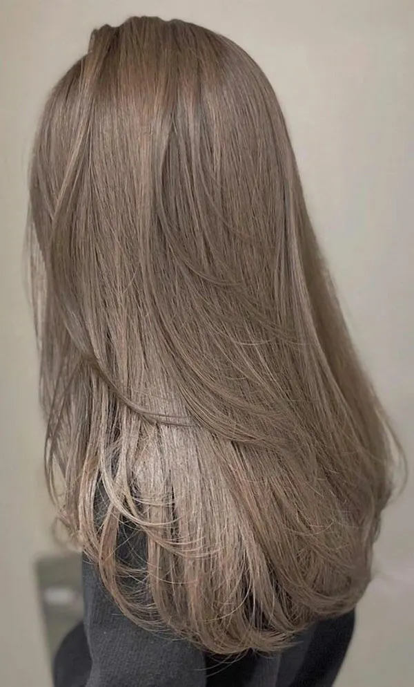 Smoky brown hair color 7