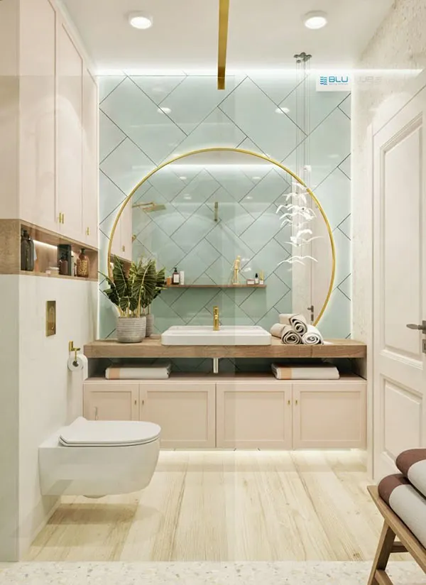 30 ایده دیزاین سرویس بهداشتی شیک که خانهات را لوکستر نشان میدهد! 4 Stylish bathroom design 1