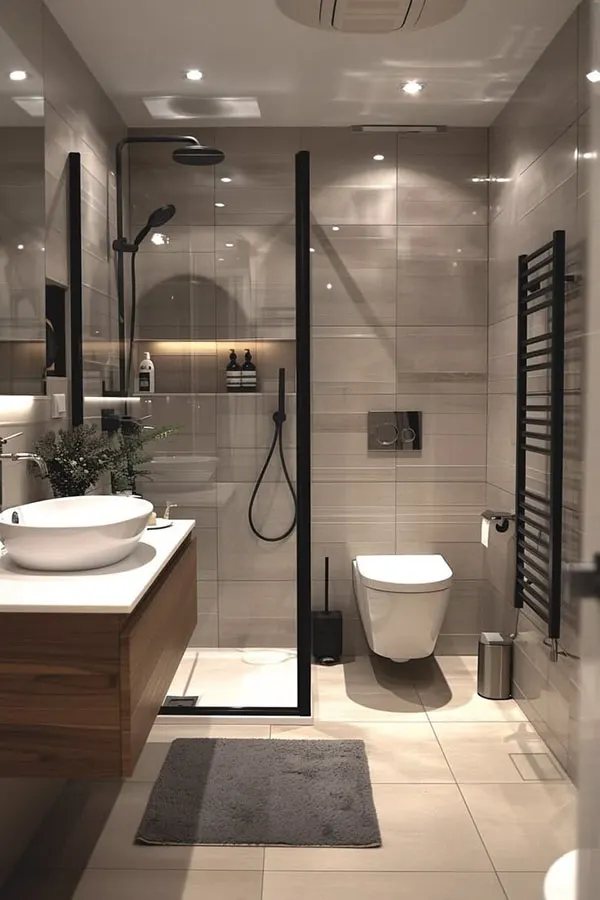 30 ایده دیزاین سرویس بهداشتی شیک که خانهات را لوکستر نشان میدهد! 16 Stylish bathroom design 12