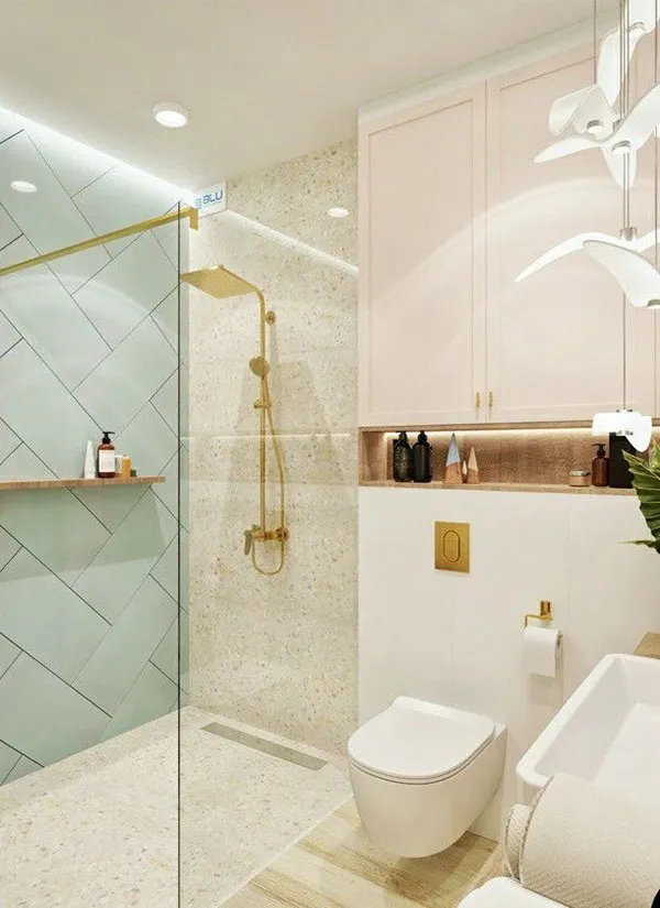 30 ایده دیزاین سرویس بهداشتی شیک که خانهات را لوکستر نشان میدهد! 18 Stylish bathroom design 14
