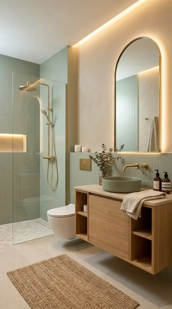 30 ایده دیزاین سرویس بهداشتی شیک که خانهات را لوکستر نشان میدهد! 19 Stylish bathroom design 15