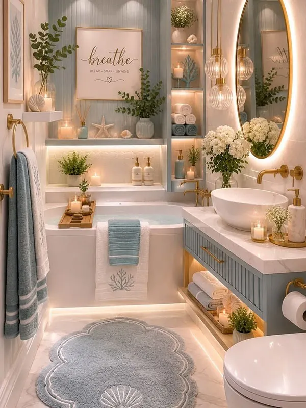 30 ایده دیزاین سرویس بهداشتی شیک که خانهات را لوکستر نشان میدهد! 21 Stylish bathroom design 17
