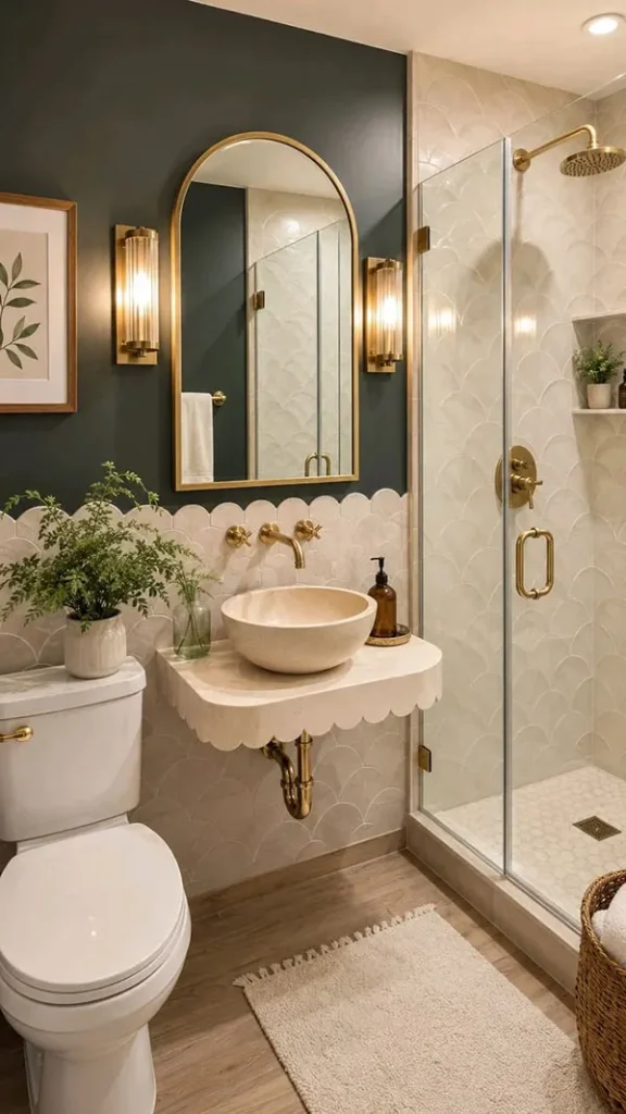 30 ایده دیزاین سرویس بهداشتی شیک که خانهات را لوکستر نشان میدهد! 20 Stylish bathroom design 18
