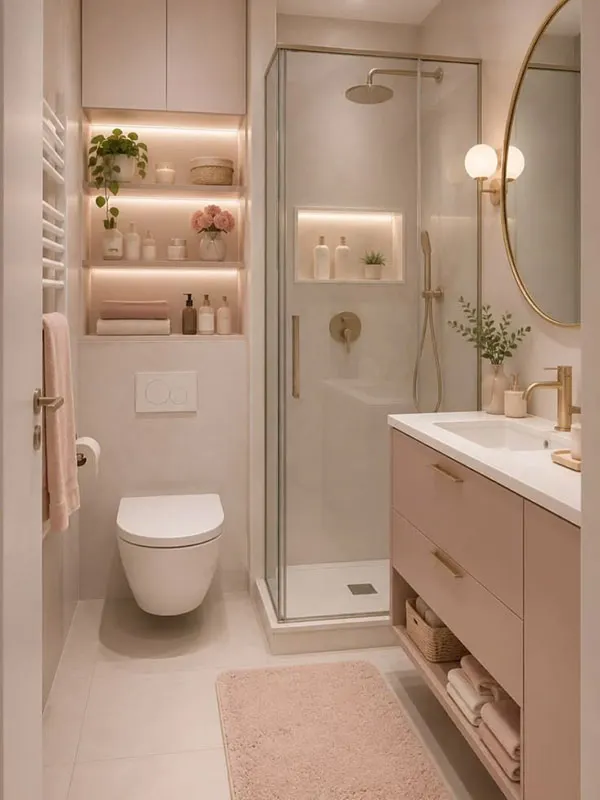 30 ایده دیزاین سرویس بهداشتی شیک که خانهات را لوکستر نشان میدهد! 24 Stylish bathroom design 20