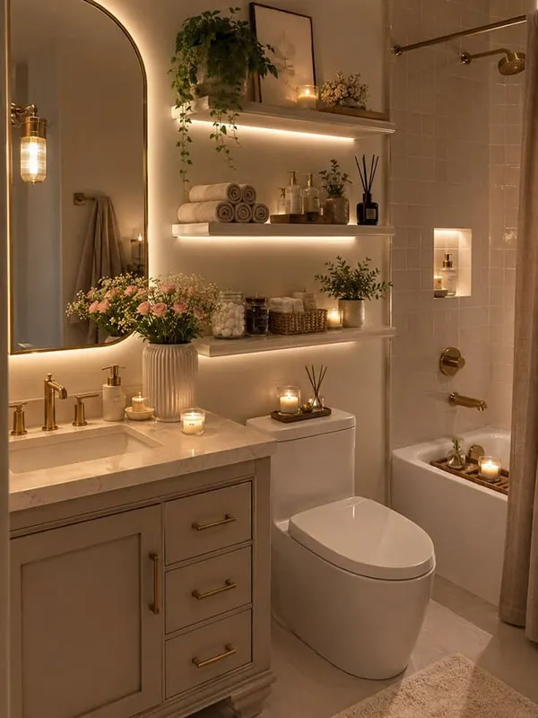 30 ایده دیزاین سرویس بهداشتی شیک که خانهات را لوکستر نشان میدهد! 31 Stylish bathroom design 28