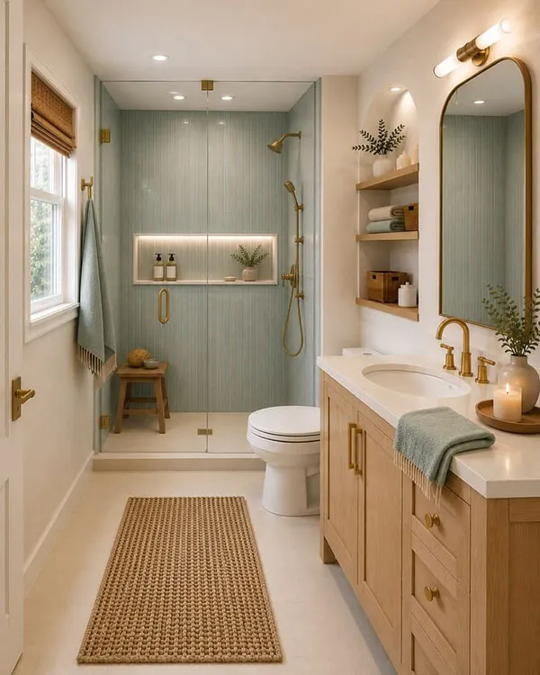 30 ایده دیزاین سرویس بهداشتی شیک که خانهات را لوکستر نشان میدهد! 35 Stylish bathroom design 31