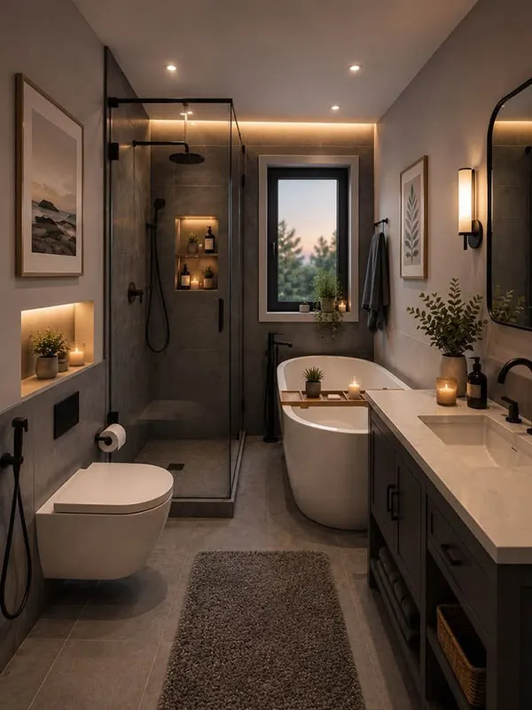 30 ایده دیزاین سرویس بهداشتی شیک که خانهات را لوکستر نشان میدهد! 33 Stylish bathroom design 32