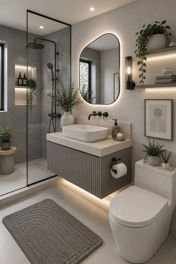 30 ایده دیزاین سرویس بهداشتی شیک که خانهات را لوکستر نشان میدهد! 8 Stylish bathroom design 5