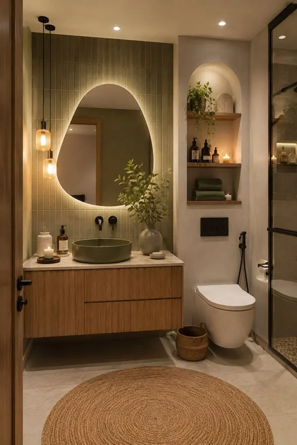 30 ایده دیزاین سرویس بهداشتی شیک که خانهات را لوکستر نشان میدهد! 9 Stylish bathroom design 6
