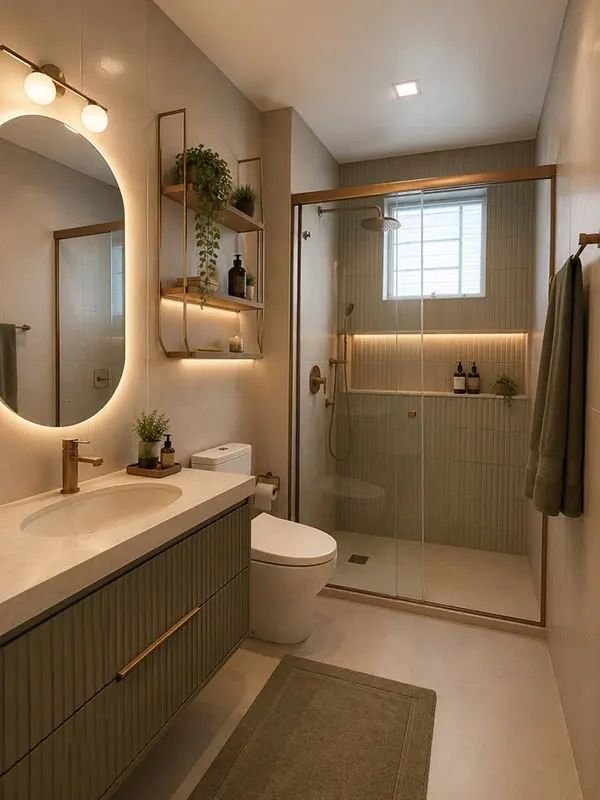30 ایده دیزاین سرویس بهداشتی شیک که خانهات را لوکستر نشان میدهد! 12 Stylish bathroom design 9