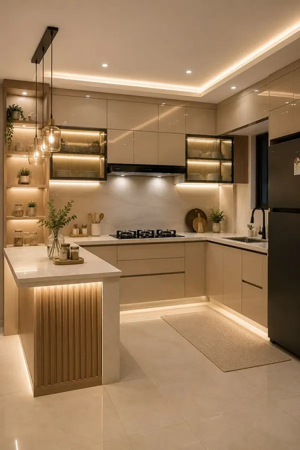 32 طرح کابینت آشپزخانه شیک؛ چیزی که هیچکس قبل از نصب به شما نمیگوید! 4 Stylish kitchen cabinet design 1