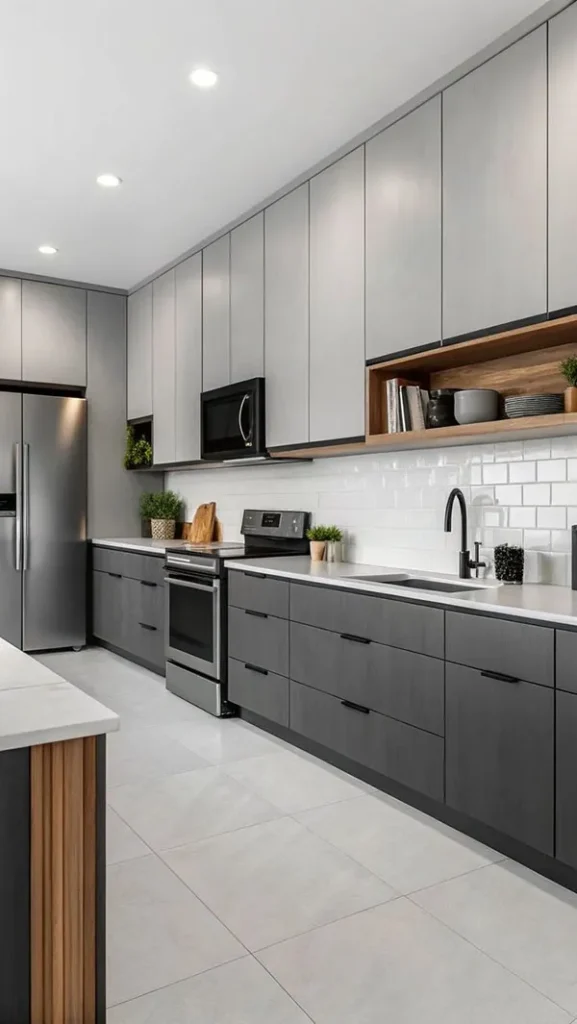 32 طرح کابینت آشپزخانه شیک؛ چیزی که هیچکس قبل از نصب به شما نمیگوید! 18 Stylish kitchen cabinet design 14