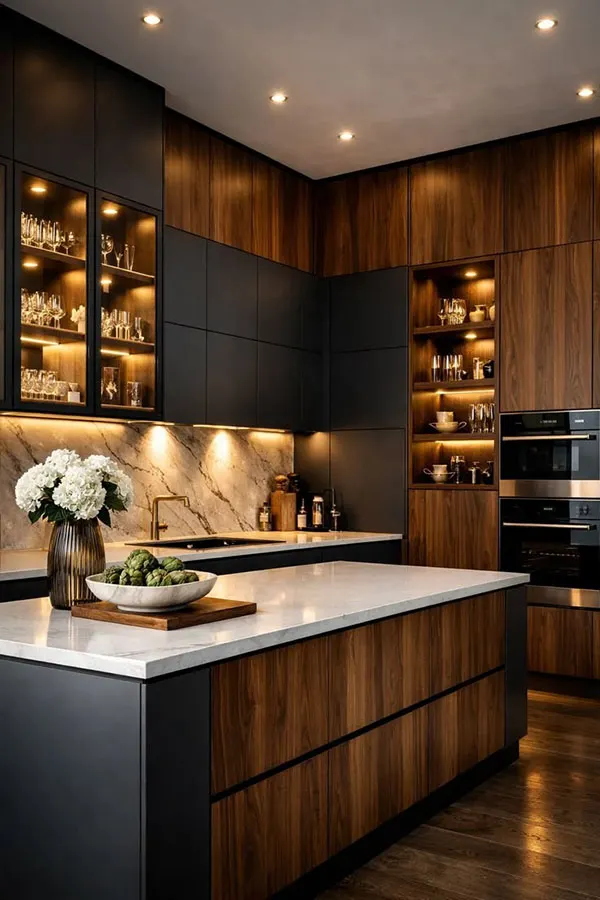 32 طرح کابینت آشپزخانه شیک؛ چیزی که هیچکس قبل از نصب به شما نمیگوید! 23 Stylish kitchen cabinet design 20