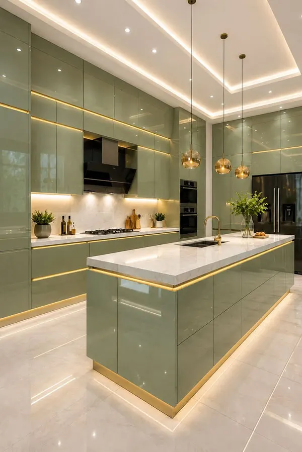 32 طرح کابینت آشپزخانه شیک؛ چیزی که هیچکس قبل از نصب به شما نمیگوید! 33 Stylish kitchen cabinet design 29