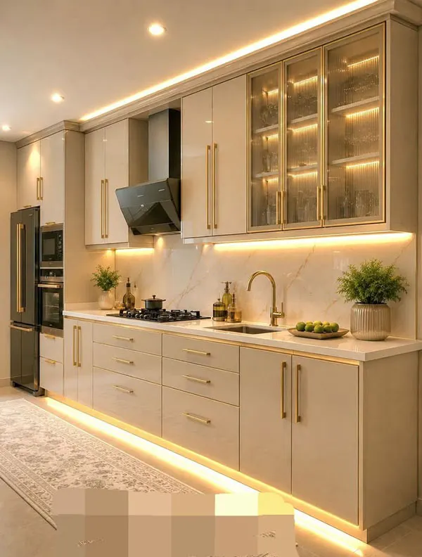 32 طرح کابینت آشپزخانه شیک؛ چیزی که هیچکس قبل از نصب به شما نمیگوید! 7 Stylish kitchen cabinet design 4