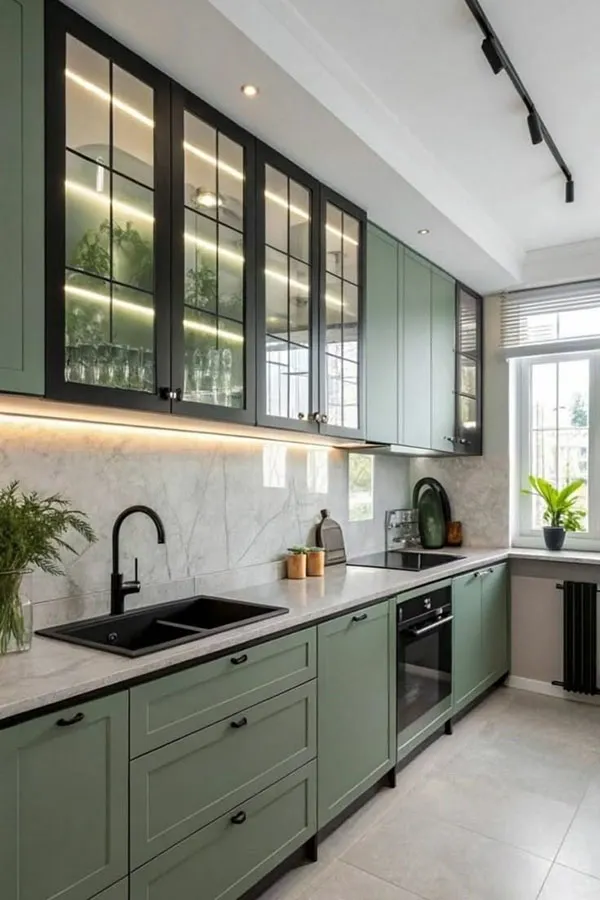 32 طرح کابینت آشپزخانه شیک؛ چیزی که هیچکس قبل از نصب به شما نمیگوید! 8 Stylish kitchen cabinet design 5