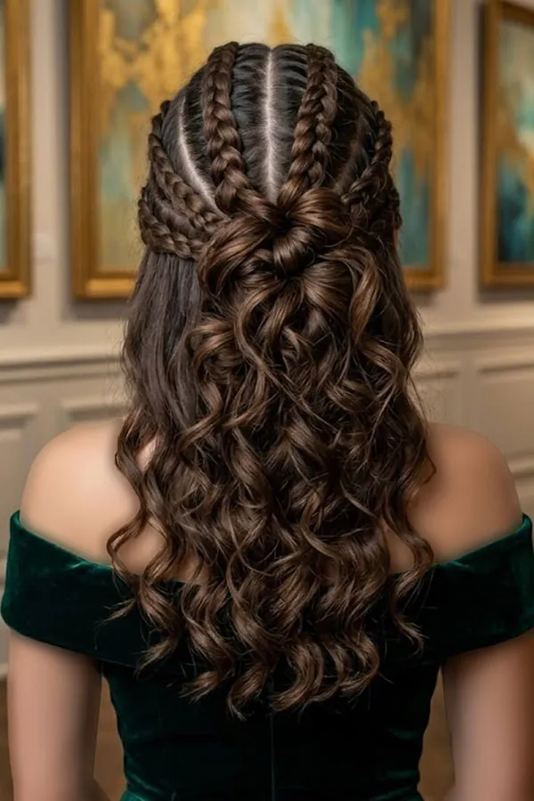 Types of formal hairstyles featuring braids 1