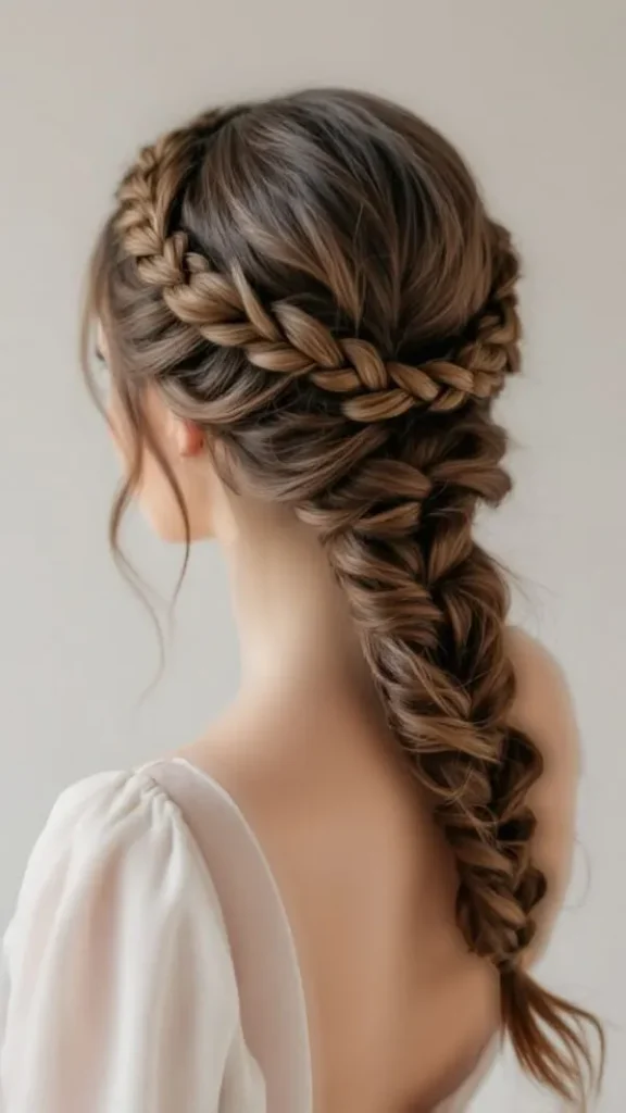 Types of formal hairstyles featuring braids 16