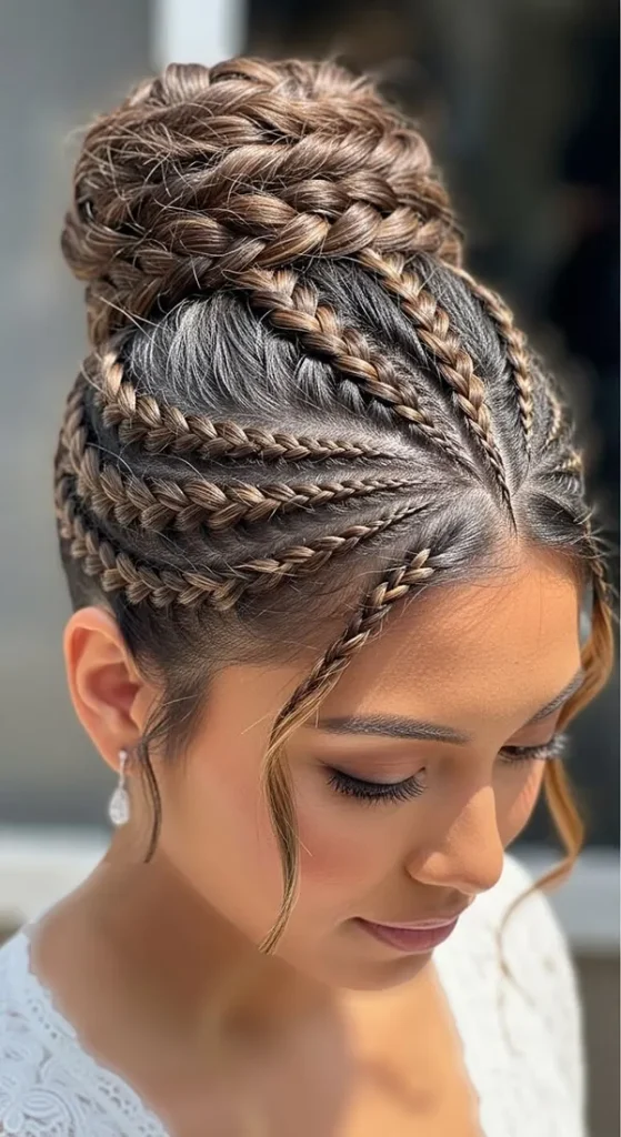 Types of formal hairstyles featuring braids 19