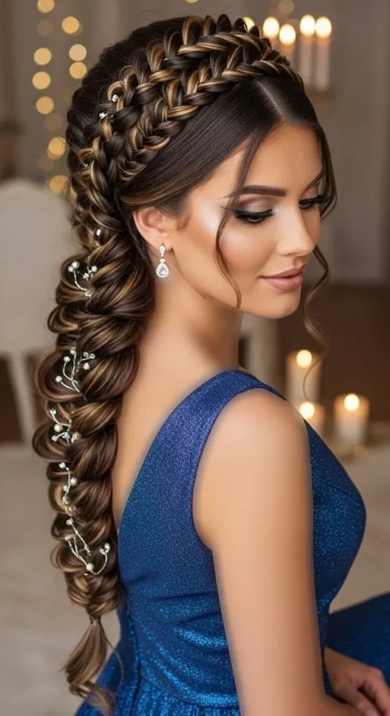 Types of formal hairstyles featuring braids 26
