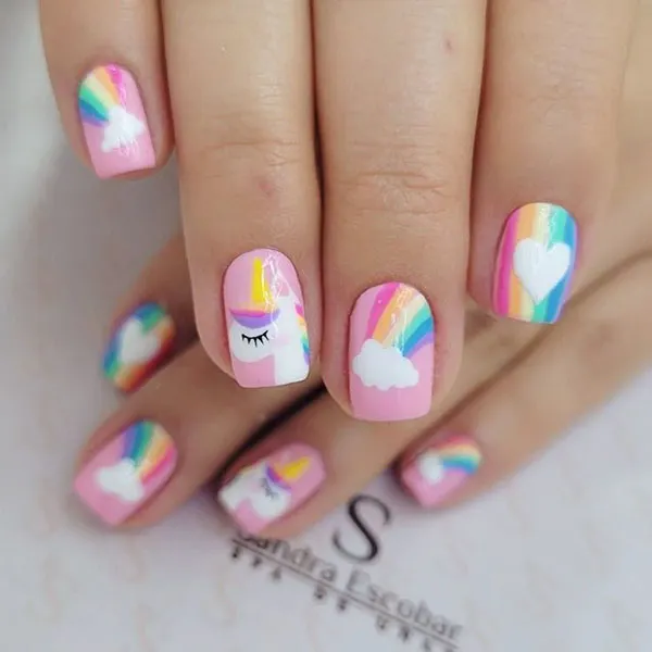 Unicorn nail designs for kids 12