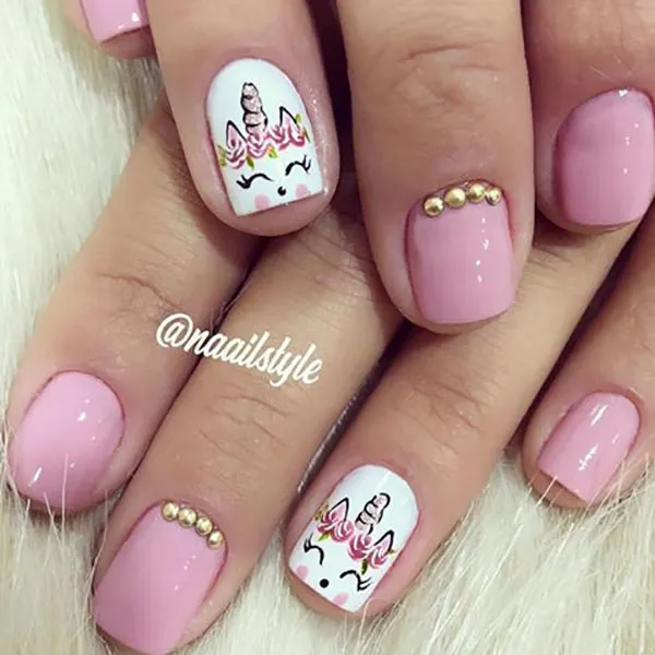 Unicorn nail designs for kids 14