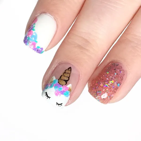 Unicorn nail designs for kids 15