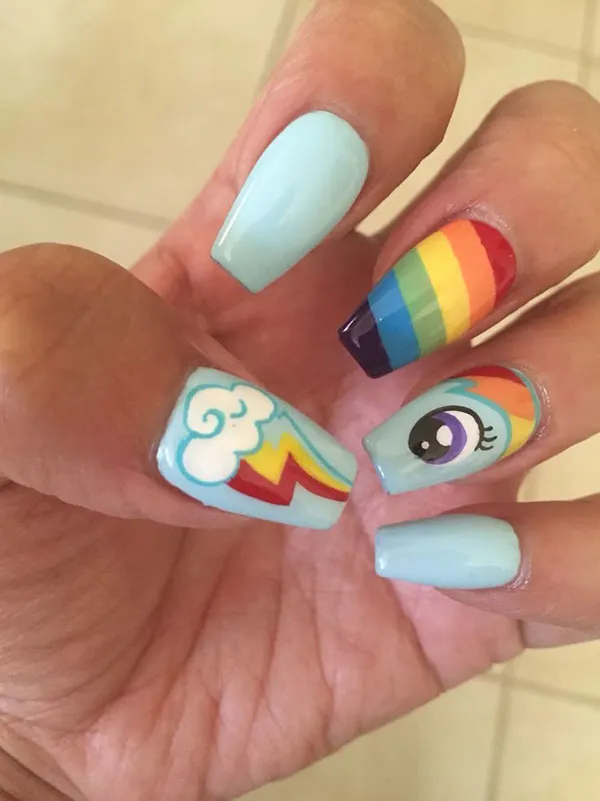 Unicorn nail designs for kids 16